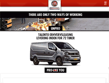 Tablet Screenshot of fiatprofessional.dk